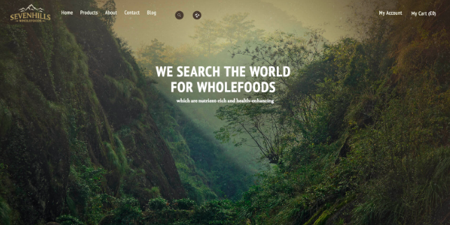Seven Hills Wholefoods Website Example